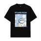 Áo Thun Relaxed Fit Flower With Meow