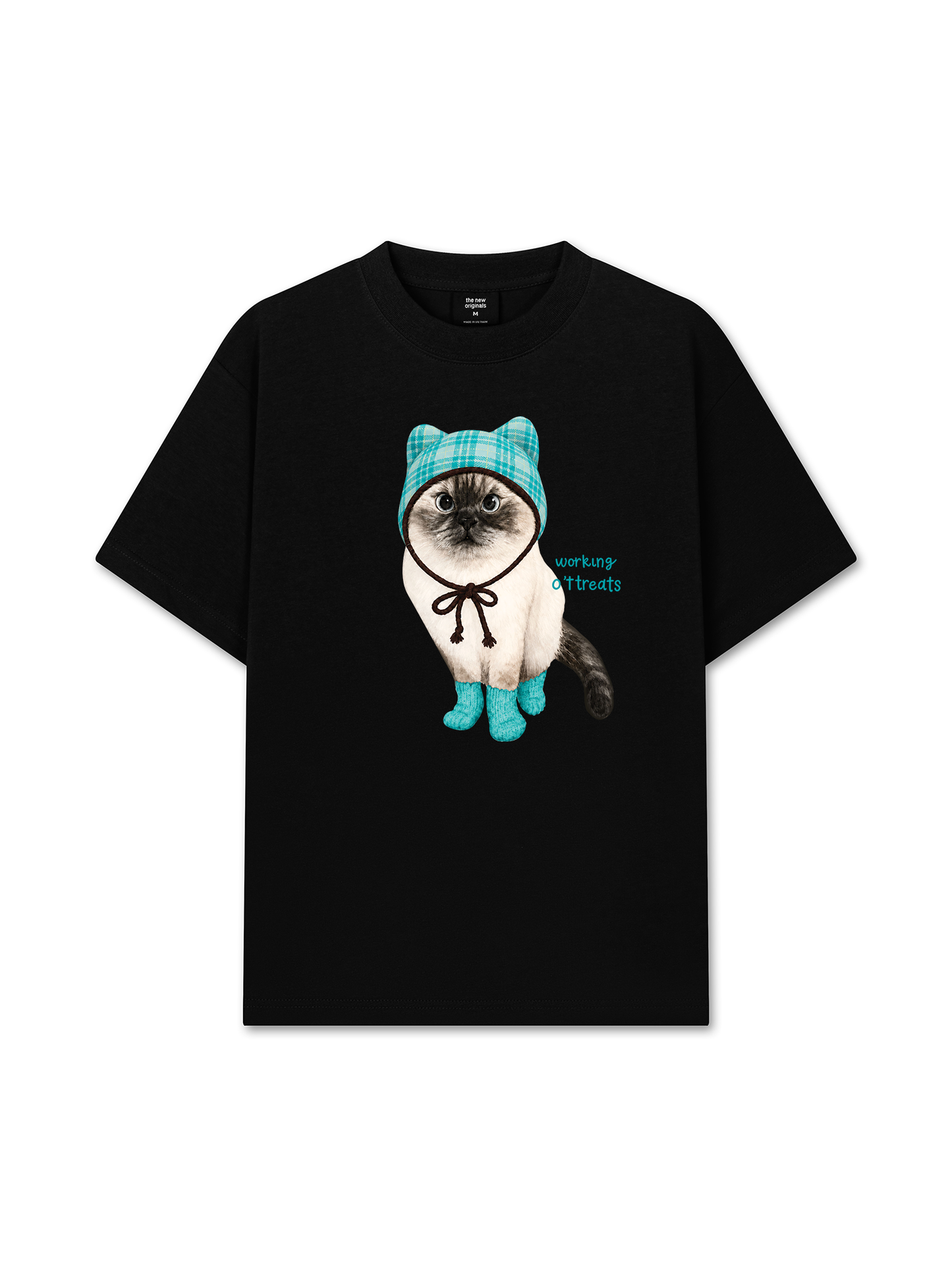 Áo Thun Relaxed Fit Working O'ttreats Blue Tiffany Meow