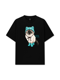Áo Thun Relaxed Fit Working O'ttreats Blue Tiffany Meow