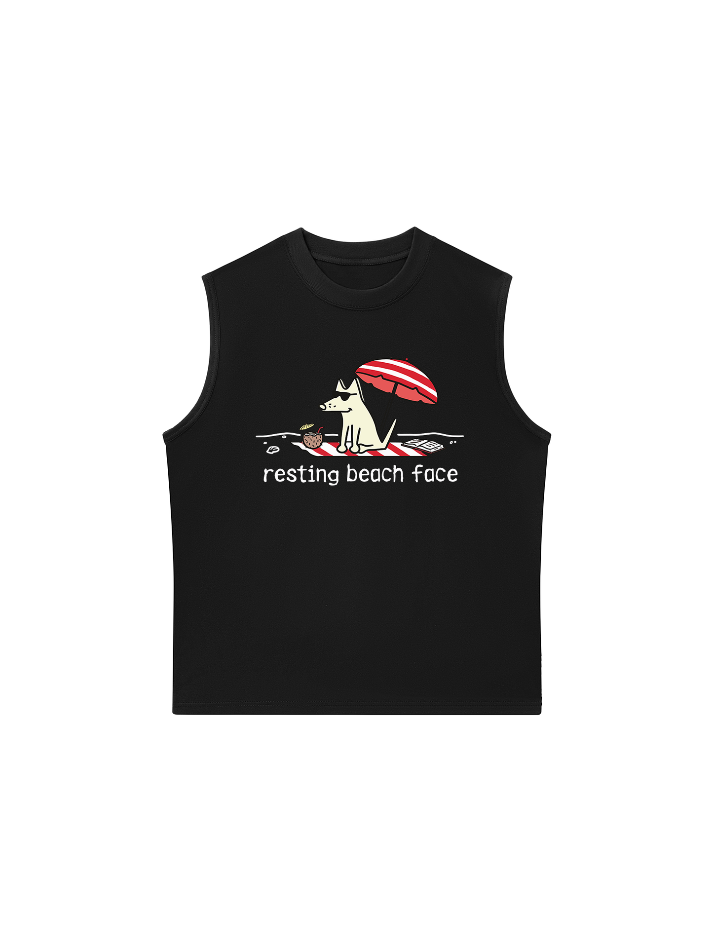 Áo Ba Lỗ Relaxed Fit Go Outside Resting Beach Face