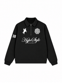Áo Sweater Polo Nỉ Hai Da Black And White Hype Style