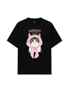 Áo Thun Relaxed Fit Meowy Cat Pink Polka