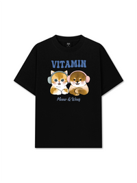 Áo Thun Relaxed Fit Vitamin Meow And Woof