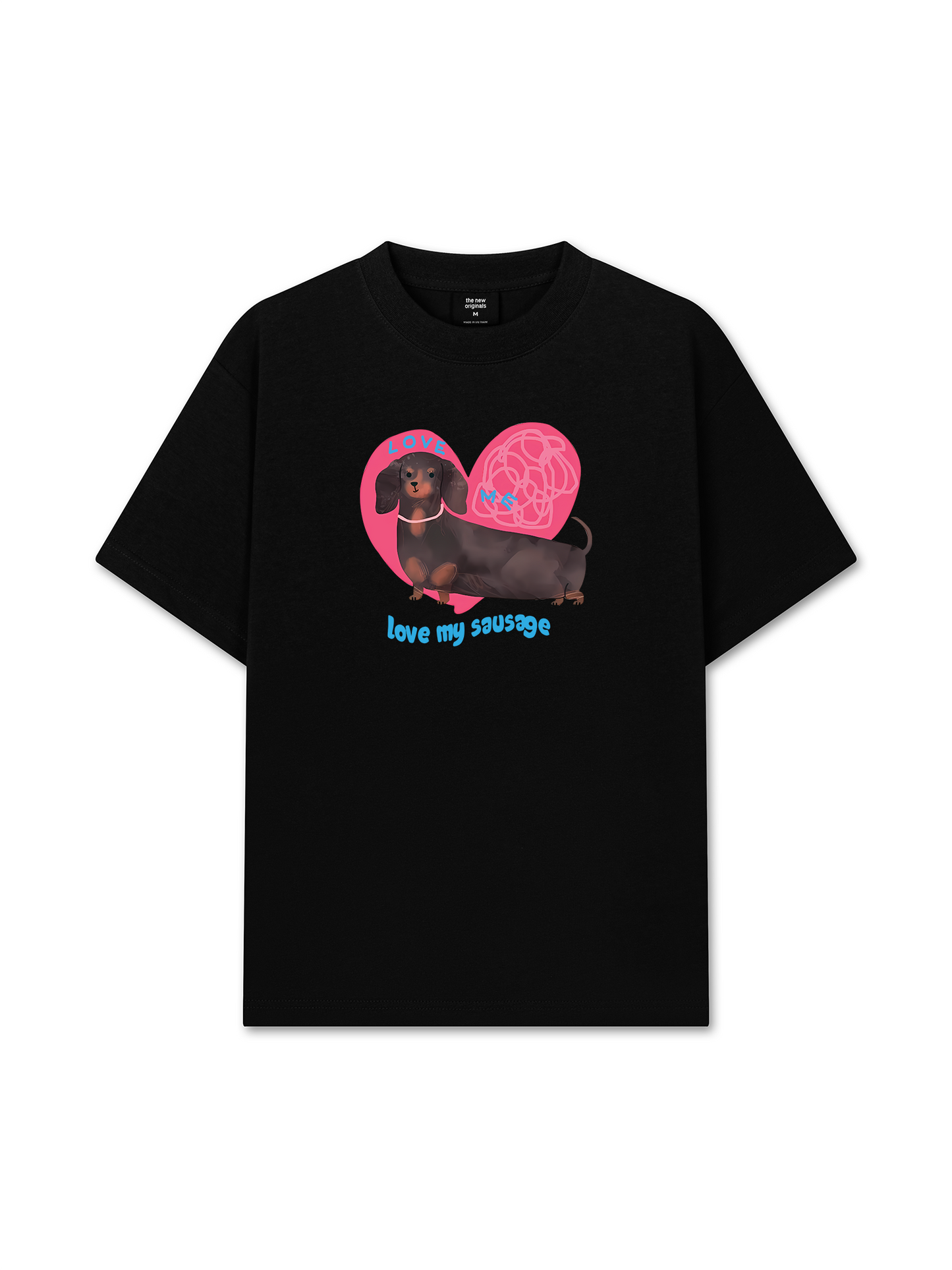 Áo Thun Relaxed Fit Animal Mood love my sausage