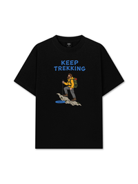 Áo Thun Relaxed Fit Blue Keep Trekking
