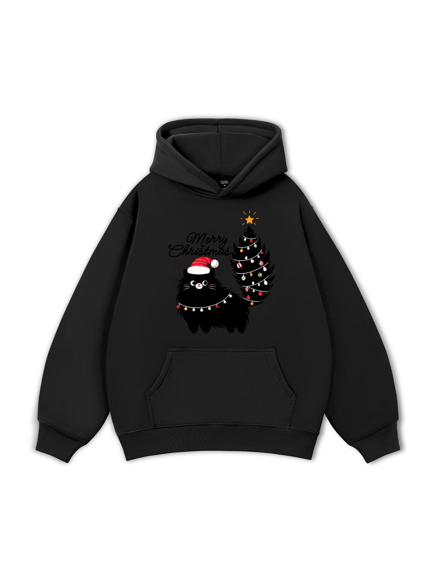 Black Kitty Christmas Hoodie