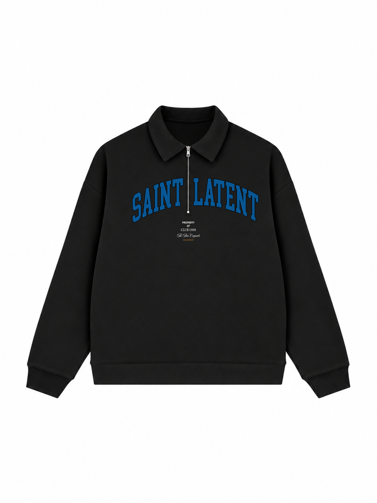 Áo Sweater Polo Nỉ Hai Da  Blue Saint Latent Logo
