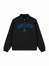 Áo Sweater Polo Nỉ Hai Da  Blue Saint Latent Logo