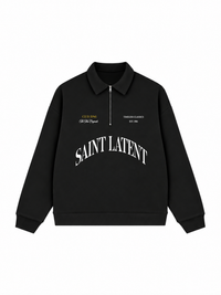 Áo Sweater Polo Nỉ Hai Da  Saint Latent Old Money