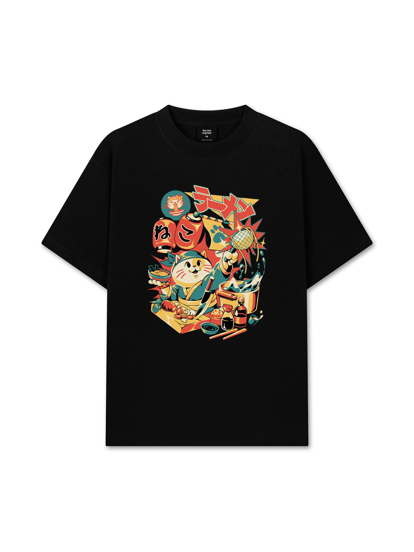 Áo Thun Relaxed Fit Ramen Neko