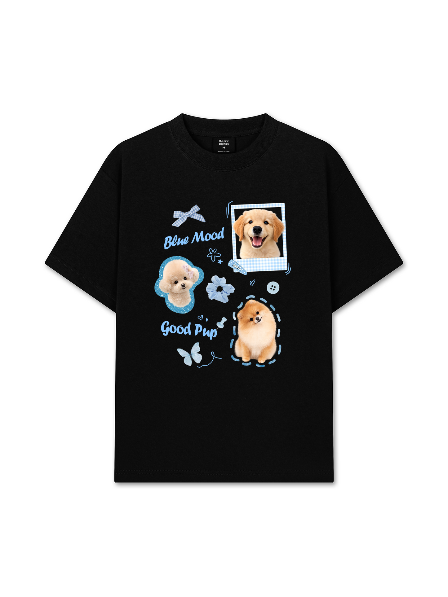 Áo Thun Relaxed Fit Daily Cuties Blue Mood Good Pup