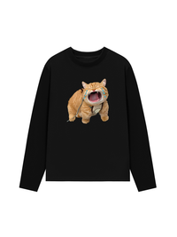 Áo Thun Dài Tay Animal Mood Funny Meow