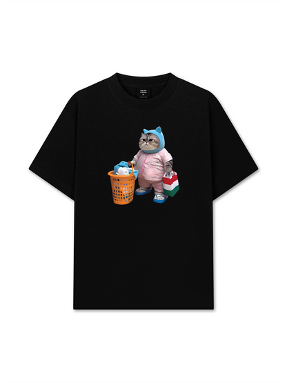 Áo Thun Relaxed Fit Animal Mood Mommy Meow