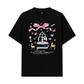 Áo Thun Relaxed Fit Cute Girl Pink Bow And Animal