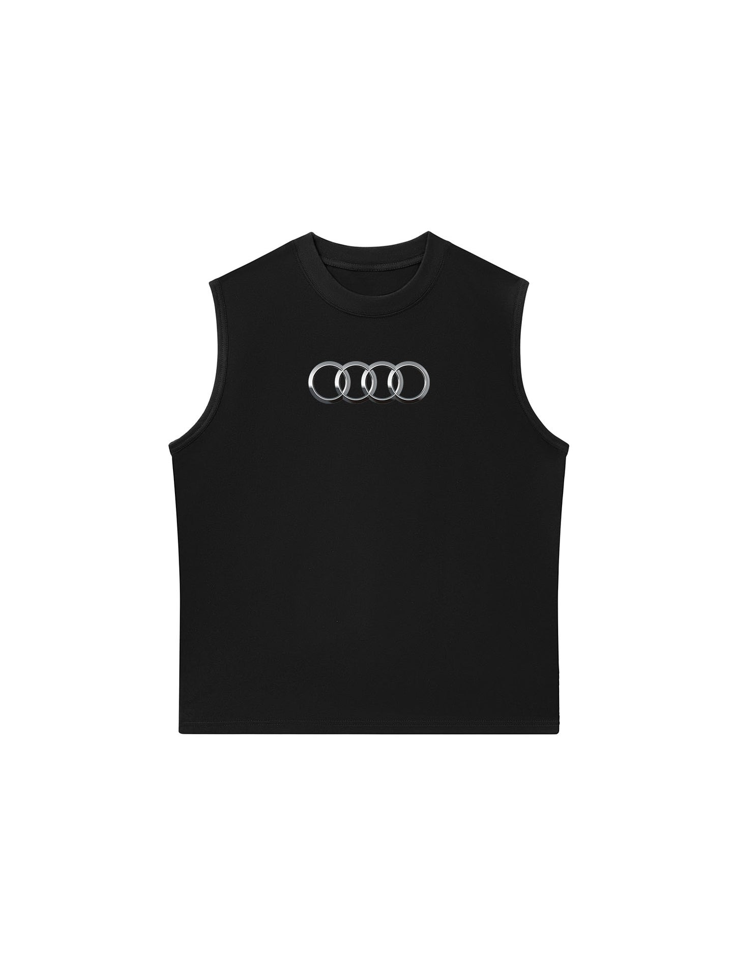 Áo Ba Lỗ Relaxed Fit CAR AUDI Black & White
