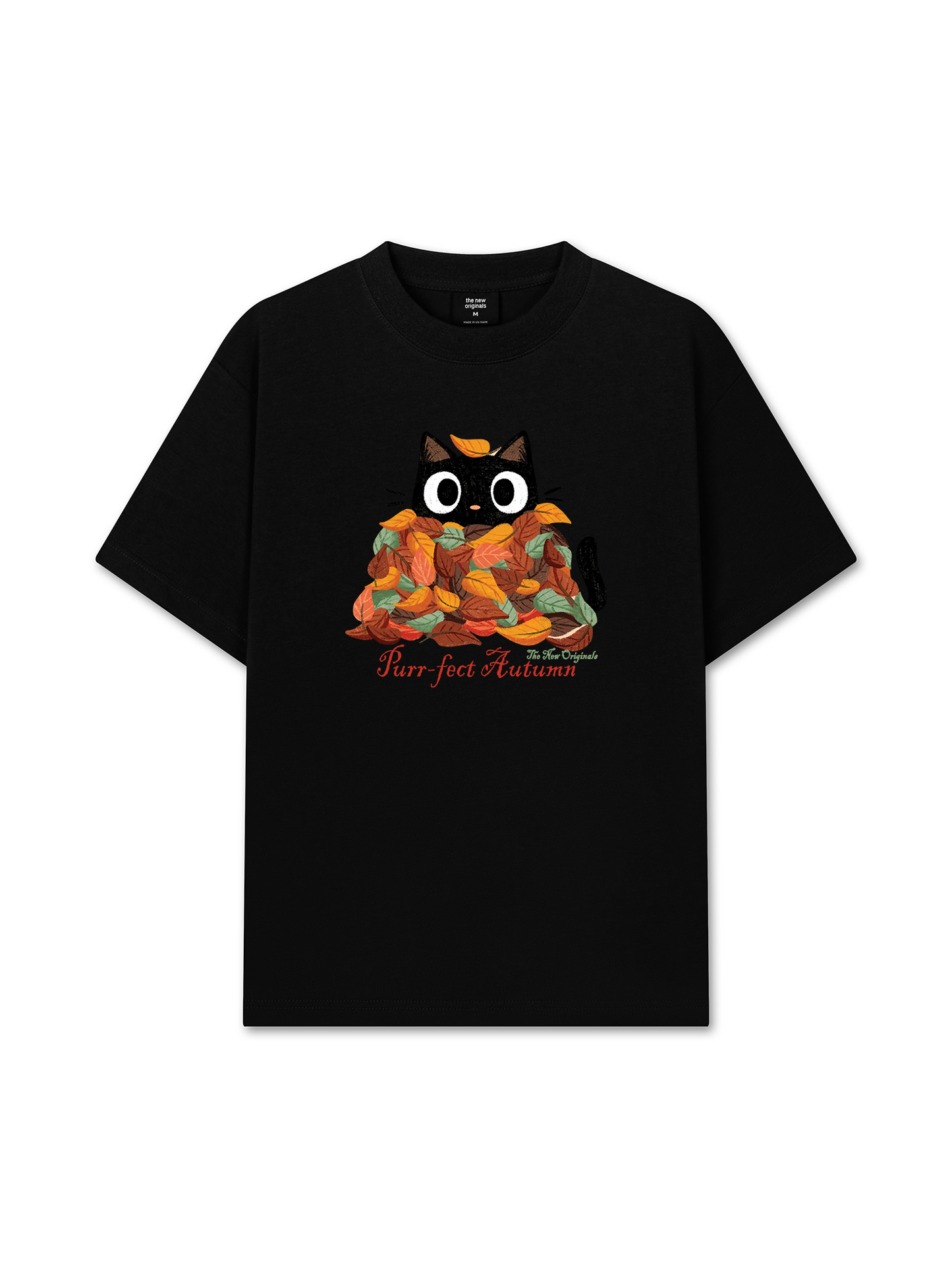 Áo Thun Relaxed Fit Autumn Vibes Purr-fect Autumn