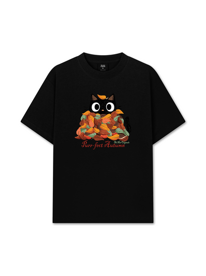 Áo Thun Relaxed Fit Autumn Vibes Purr-fect Autumn