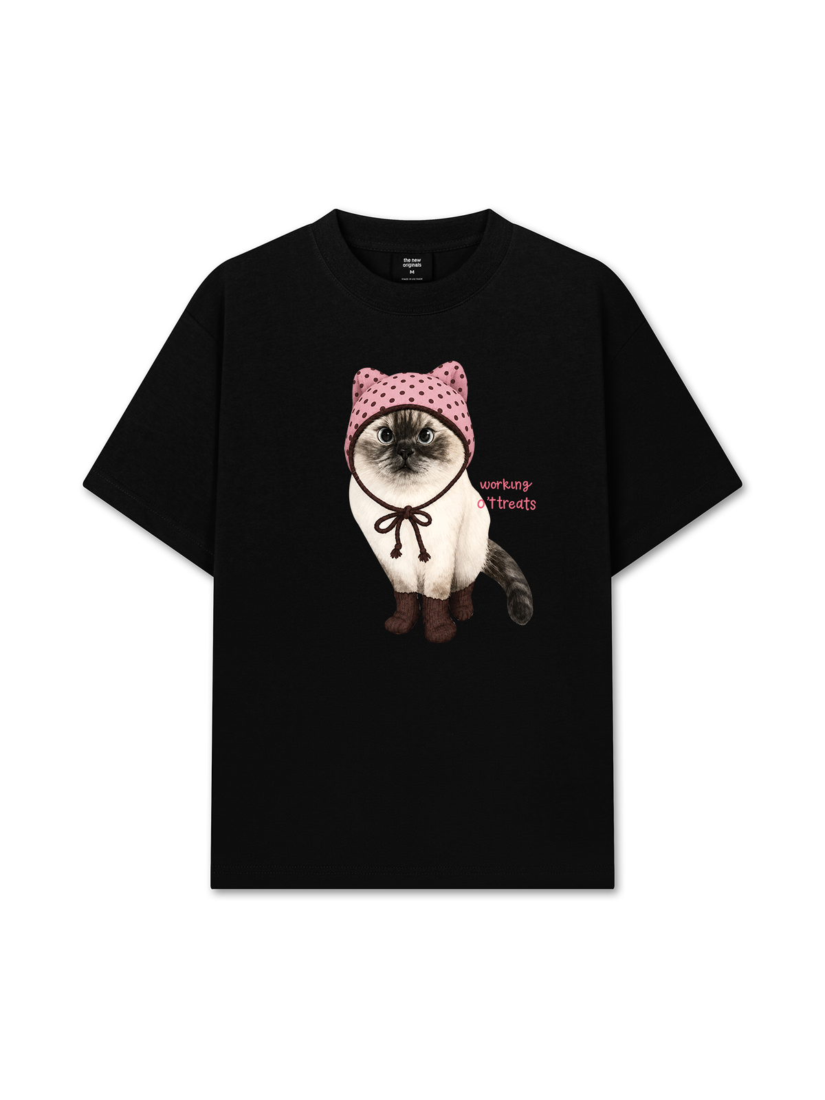 Áo Thun Relaxed Fit Working O'ttreats Pink Meow