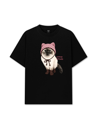 Áo Thun Relaxed Fit Working O'ttreats Pink Meow