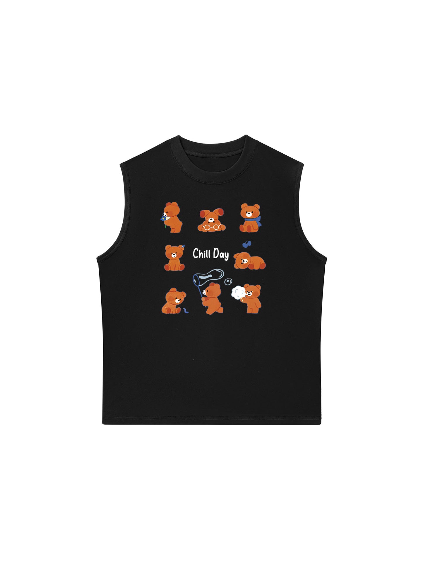 Áo Ba Lỗ Relaxed Fit Teddy Land Teddy Chill Day