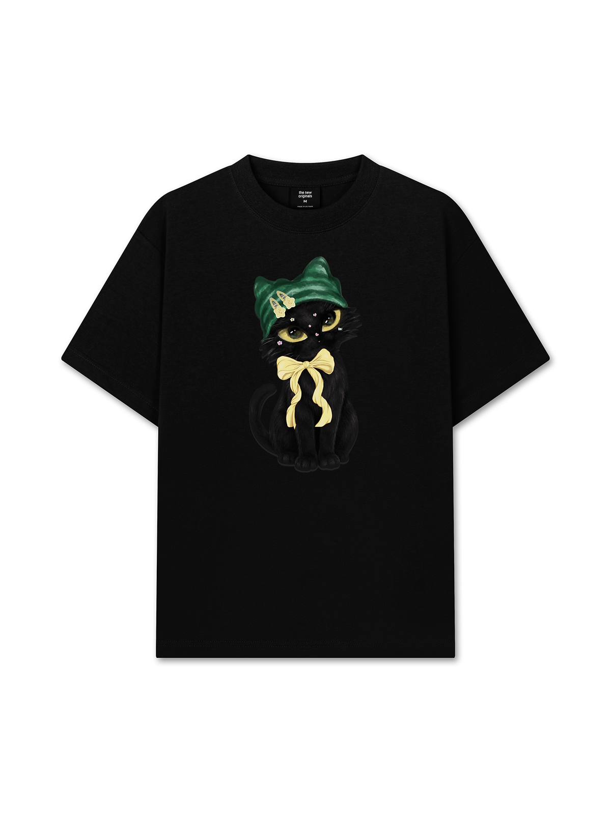 Áo Thun Relaxed Fit Black Cat Girl