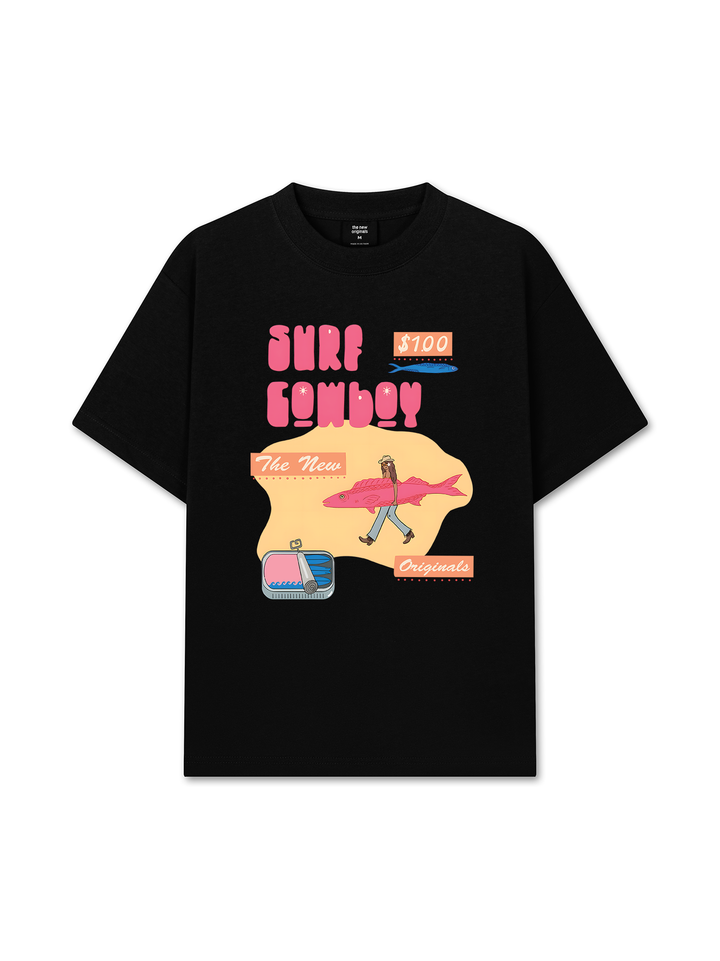 Áo Thun Relaxed Fit Summer Vibes GoTo Beach Cowboy