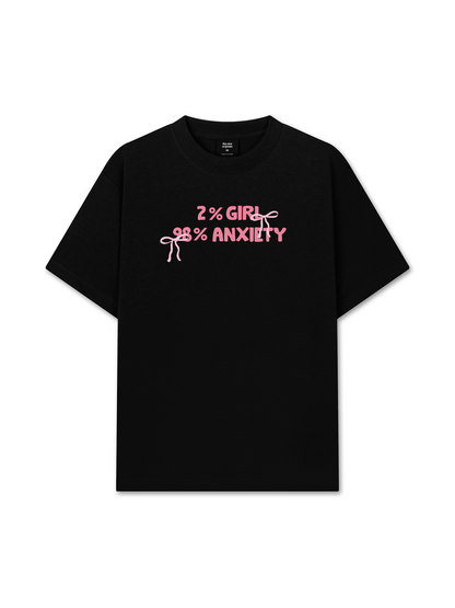 Áo Thun Relaxed Fit 2%Girl 98% Anxiety