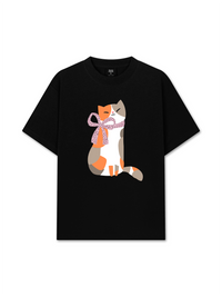 Áo Thun Relaxed Fit Daily Cuties Meow & Bow