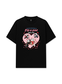 Áo Thun Relaxed Fit Cute Girl Funny Cat Couple