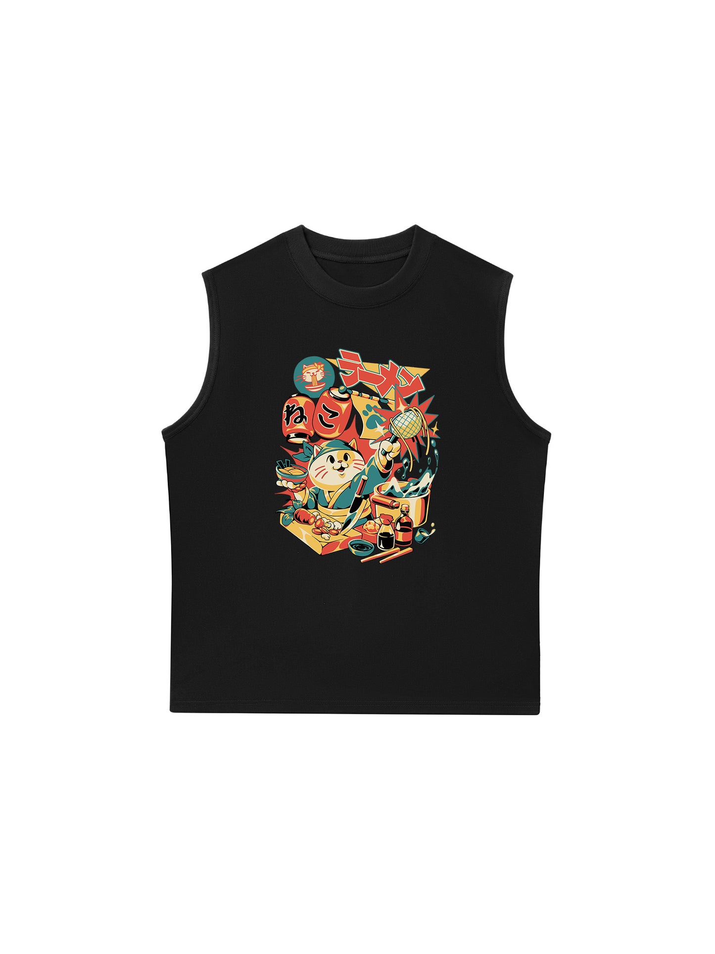 Áo Ba Lỗ Relaxed Fit Ramen Neko