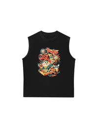 Áo Ba Lỗ Relaxed Fit Ramen Neko
