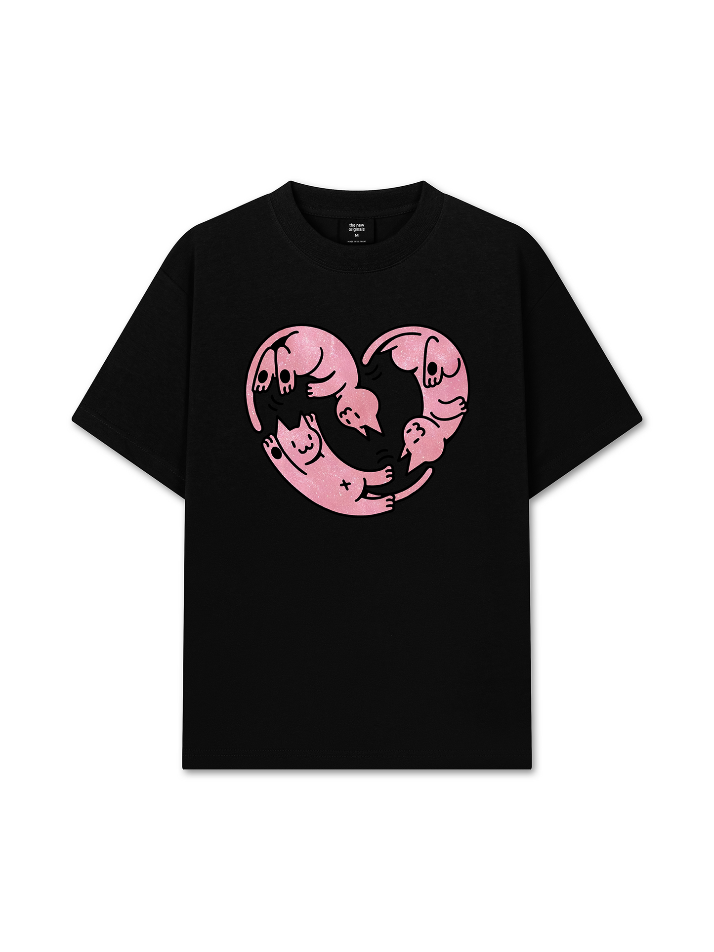 Áo Thun Relaxed Fit Meow Meow Heart