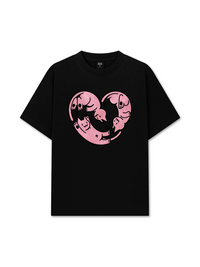 Áo Thun Relaxed Fit Meow Meow Heart