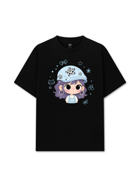 Áo Thun Relaxed Fit Beret Hat Girl
