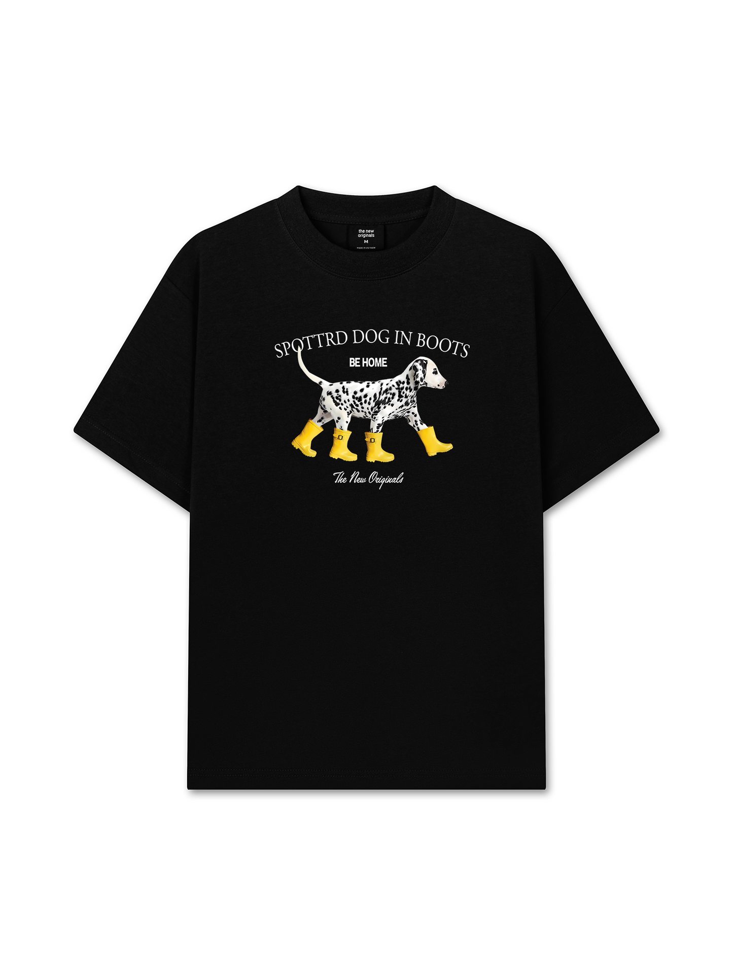 Áo Thun Relaxed Fit Animal Cute Puppy Yellow Boots