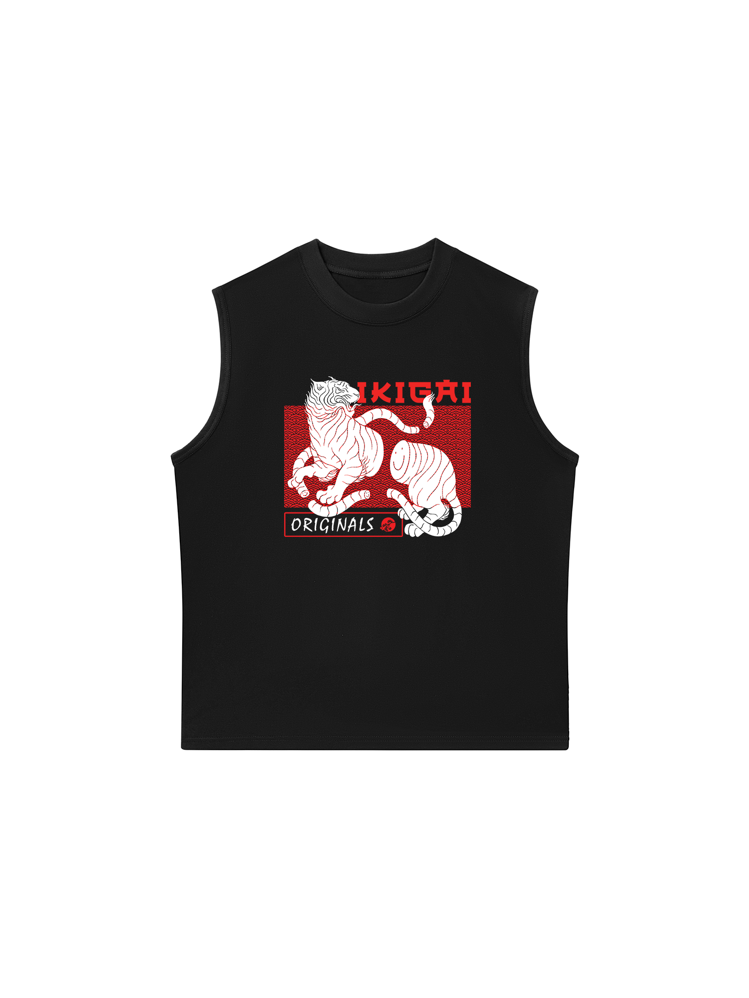 Áo Ba Lỗ Relaxed Fit Japan Spirit Ikigai Tiger Originals