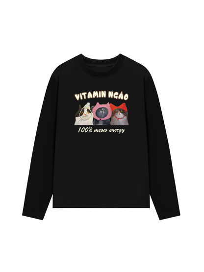 Áo Thun Dài Tay Vitamin Ngáo