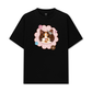 Áo Thun Relaxed Fit Cute Pink Flower Cat