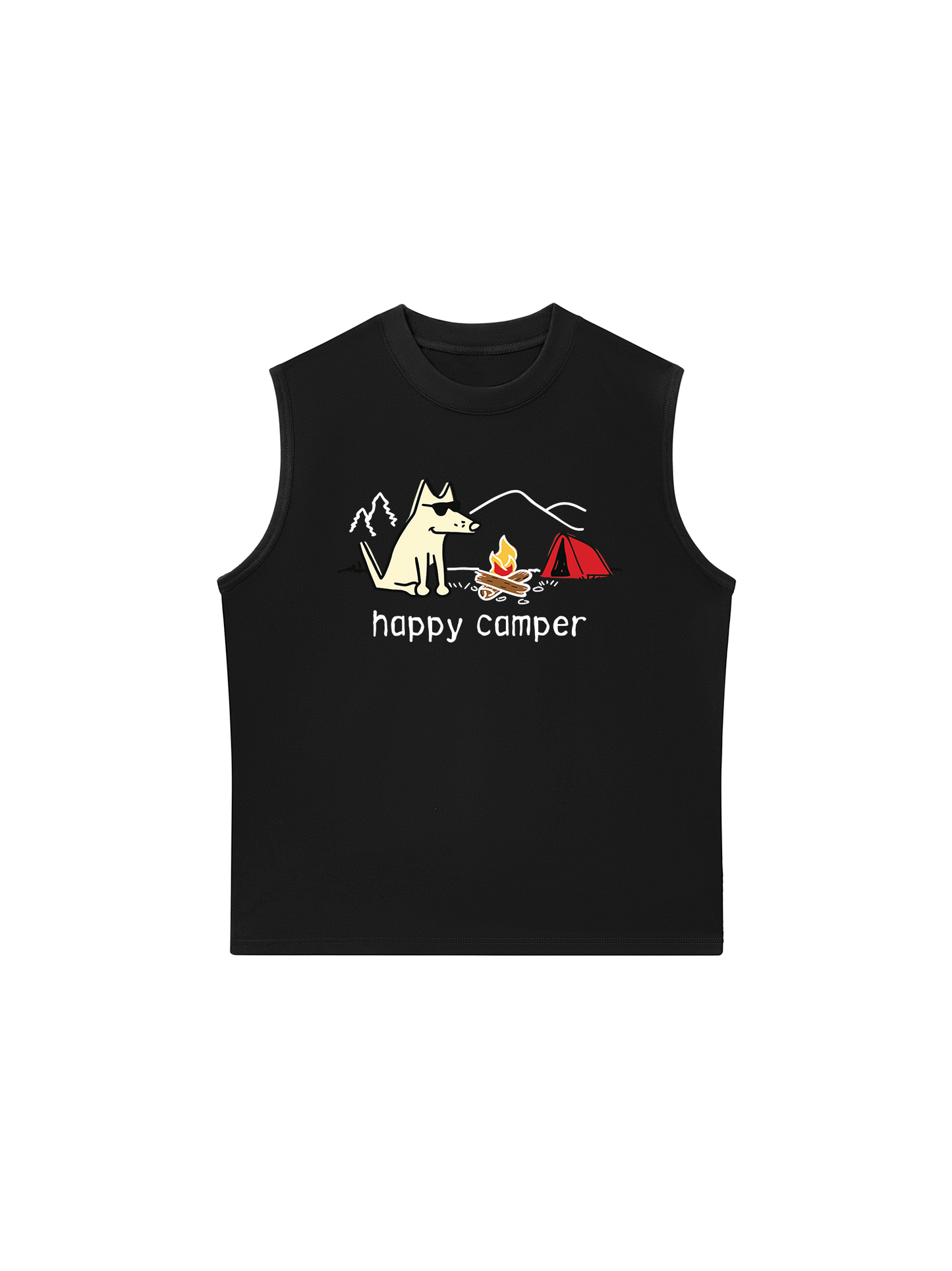 Áo Ba Lỗ Relaxed Fit  Go Outside Happy Camper Dog