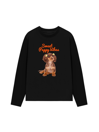 Áo Thun Dài Tay Sweet Puppy Vibe