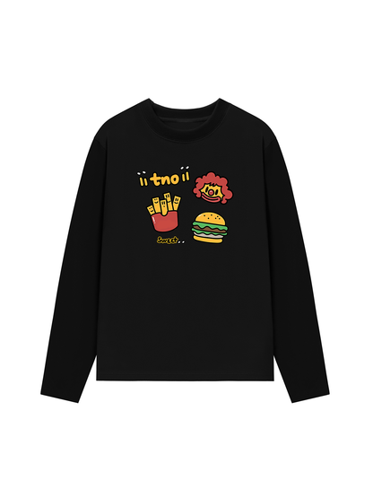 Áo Thun Dài Tay Sweet Pastry Burger Fry