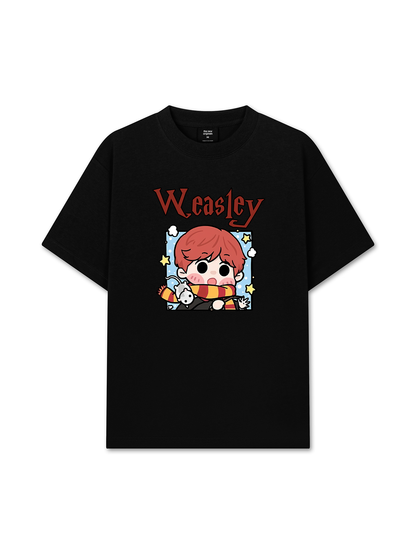 Áo Thun Relaxed Fit Harrry Potter Weasley Chibi
