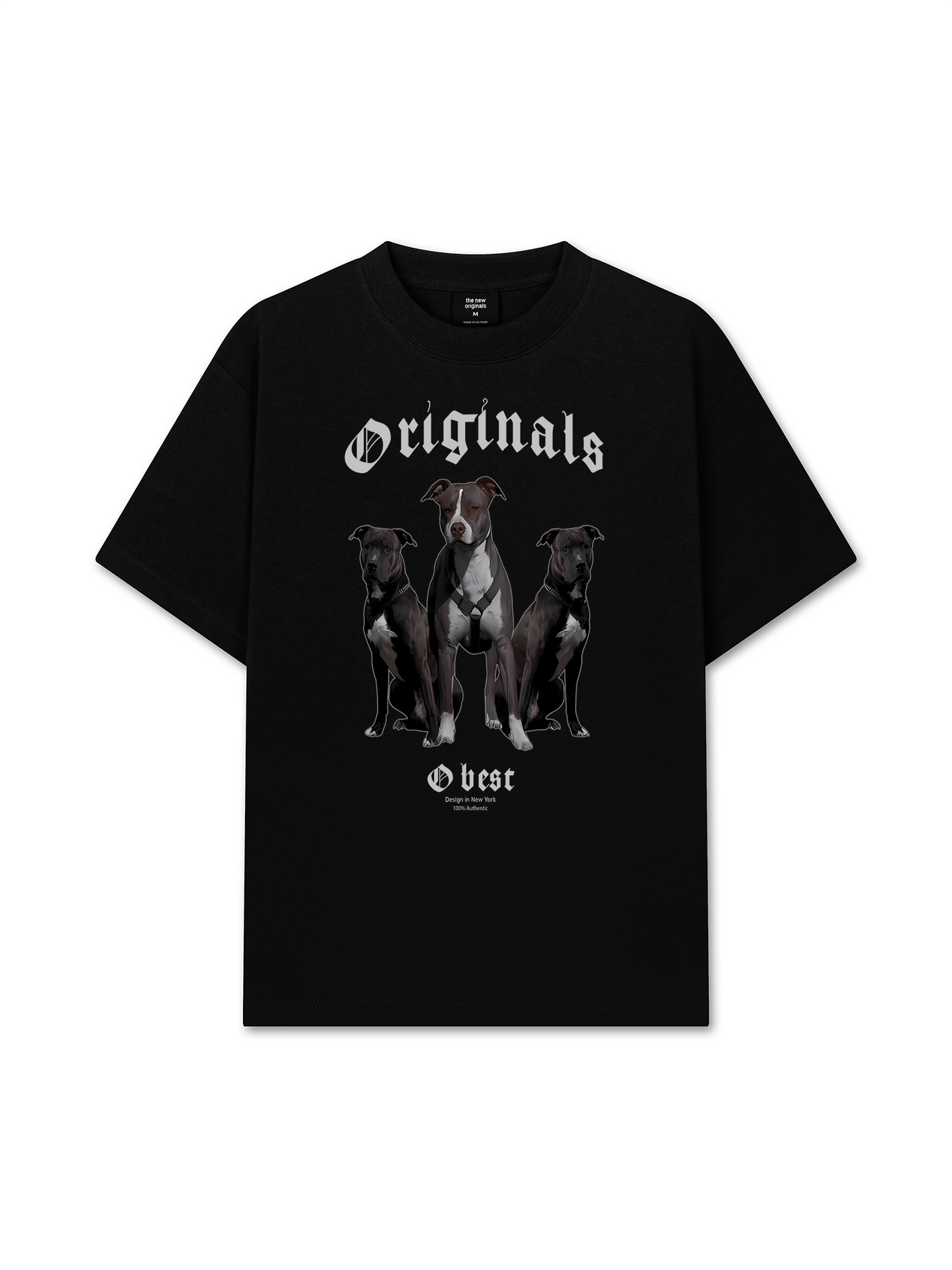 Áo Thun Relaxed Fit  Animal Mood PitBull Dog