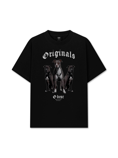 Áo Thun Relaxed Fit  Animal Mood PitBull Dog
