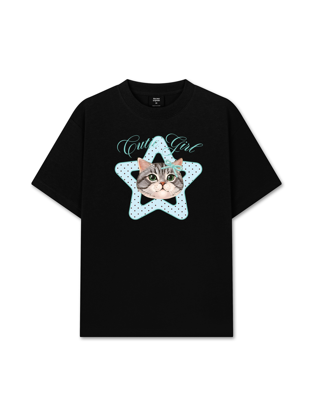 Áo Thun Relaxed Fit Cutie Girl Blue Tiffany