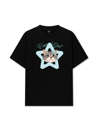 Áo Thun Relaxed Fit Cutie Girl Blue Tiffany