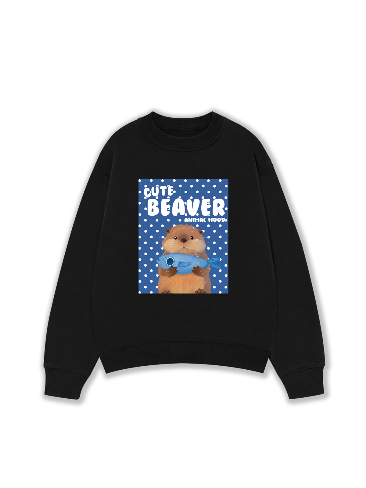Áo Sweater Nỉ Hai Da Animal Cute Beaver