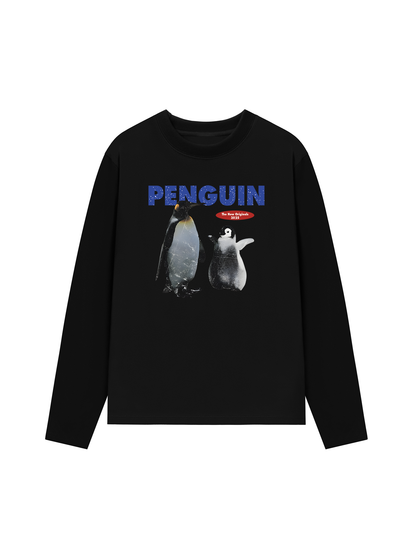Áo Thun Dài Tay Penguin Funny