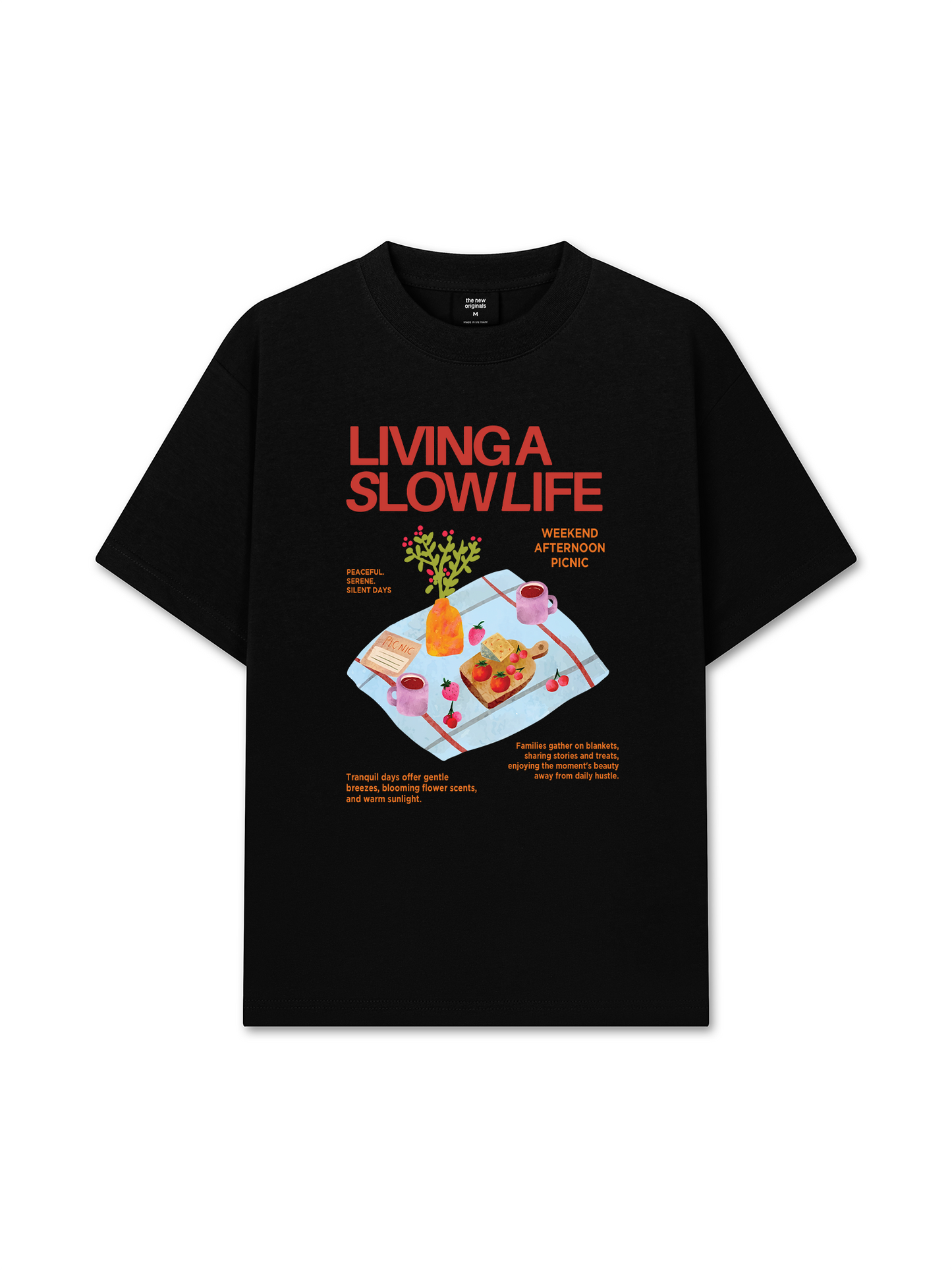 Áo Thun Relaxed Fit Living A Slow Life