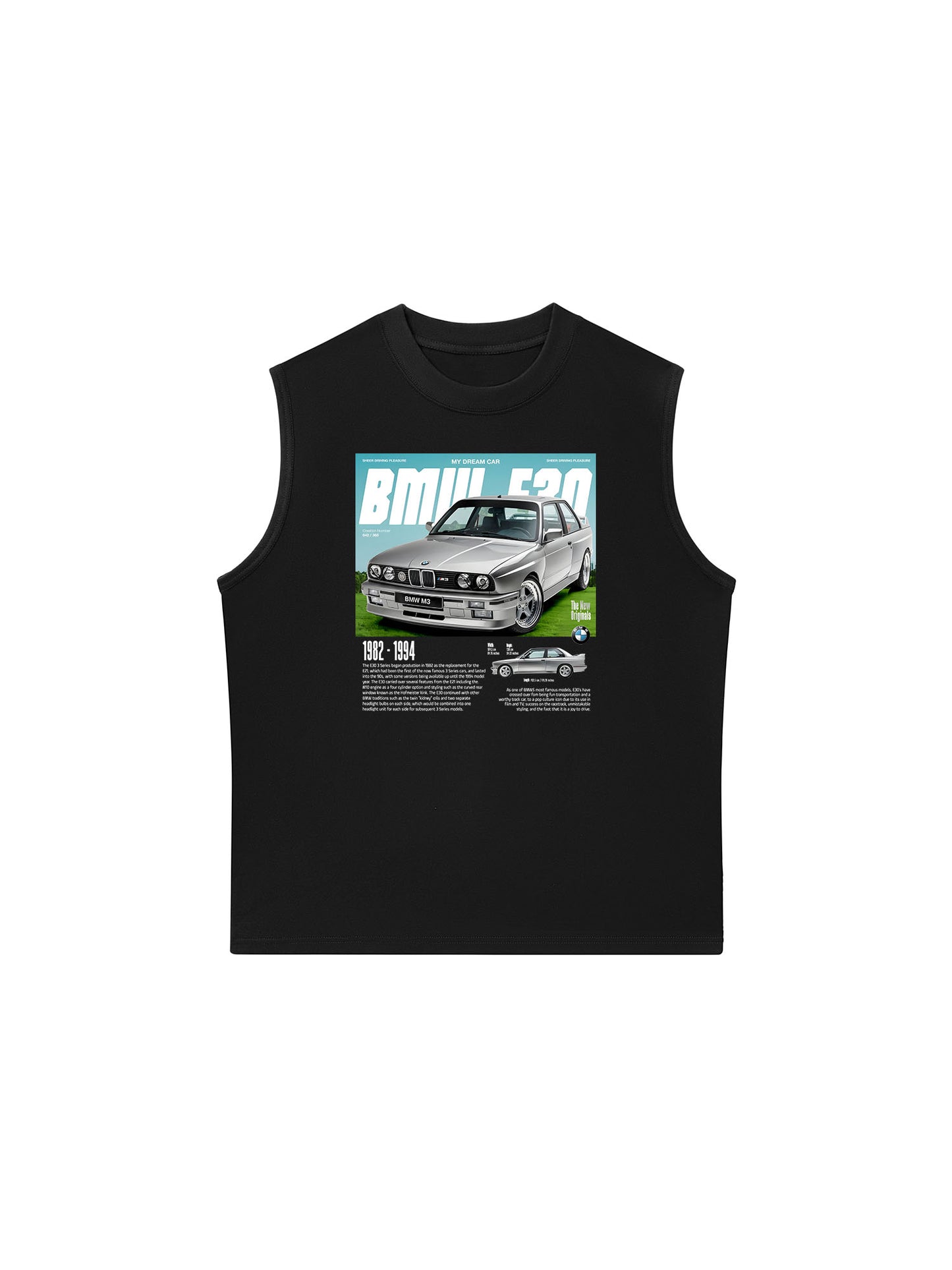 Áo Ba Lỗ Relaxed Fit CAR BMW E30 My Dream Car